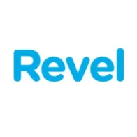 Revel logo in blue letters
