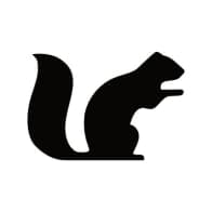 Silhouette of a sitting squirrel
