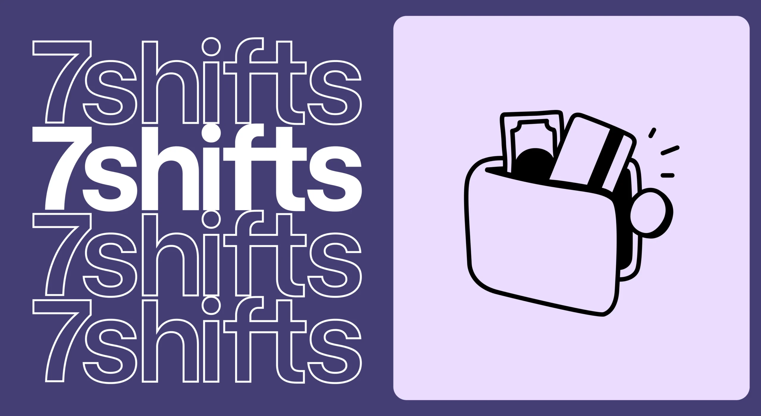7shifts logo with wallet icon.