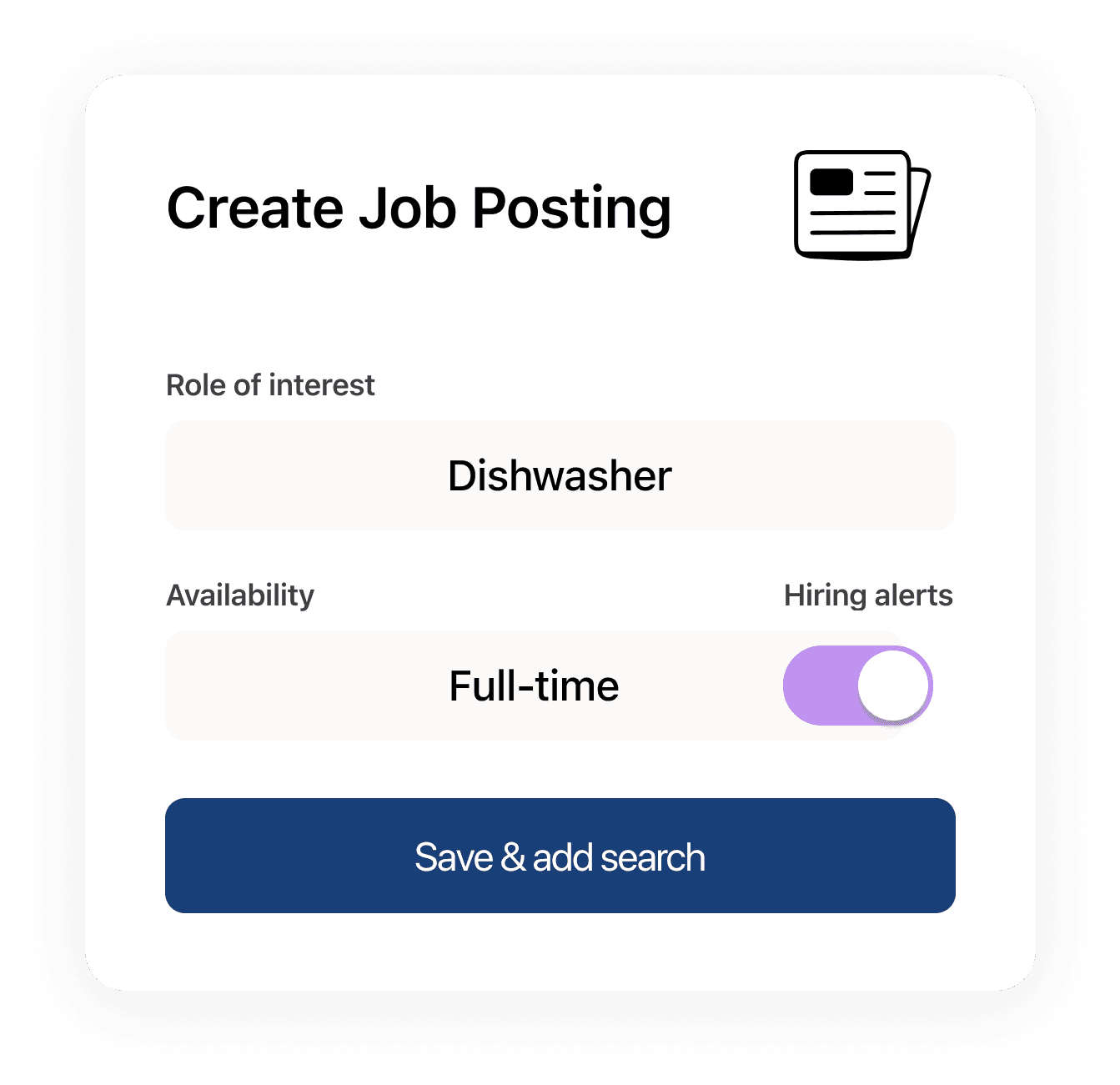 Use 7shifts' Hiring tools to reduce the average expense of hiring a new employee