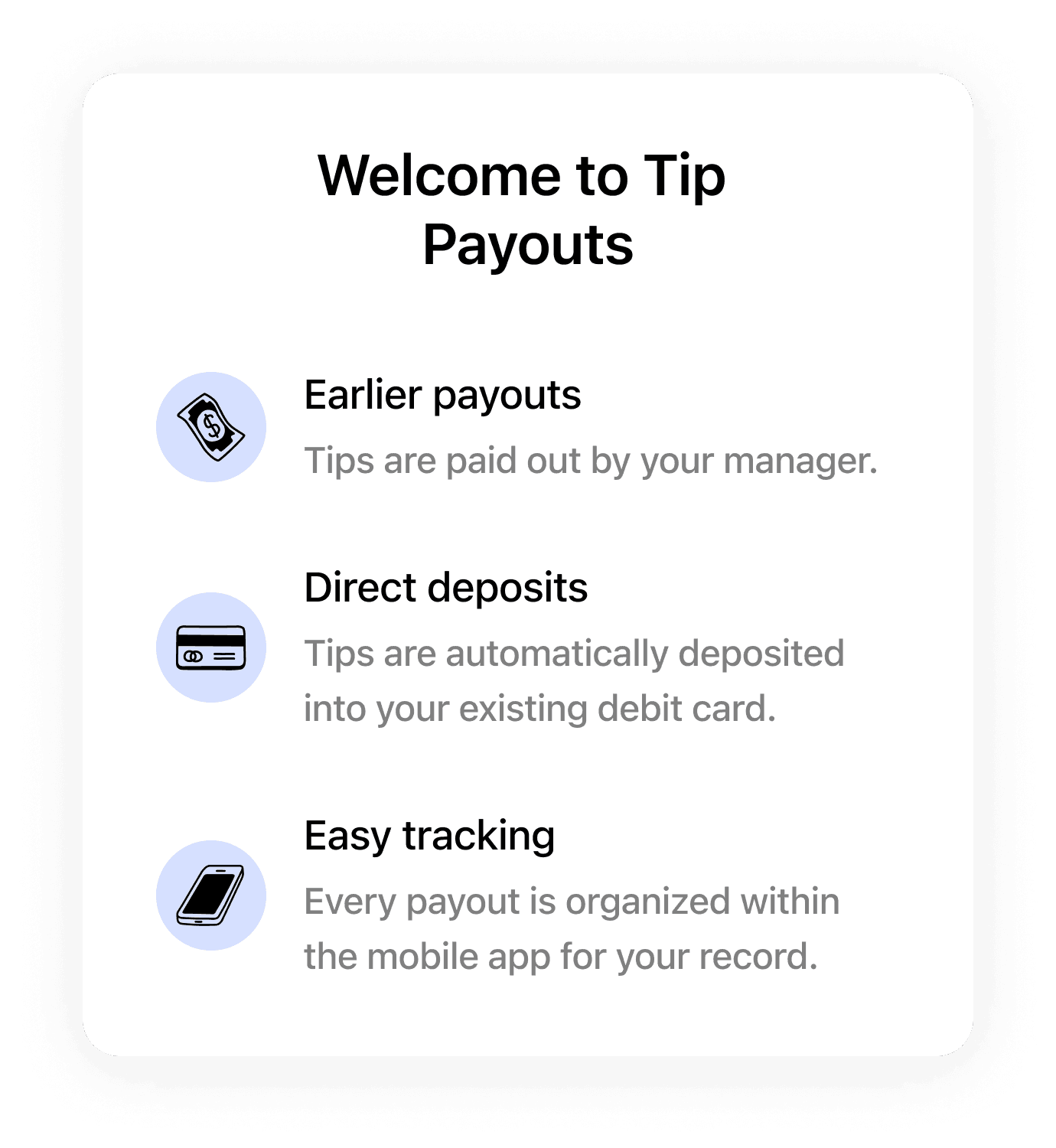 Say goodbye to delayed tip-outs and hello to happier teams!