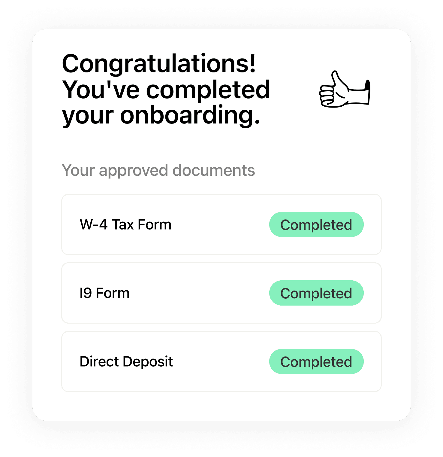 Save up to 2 hours per onboarding package sent