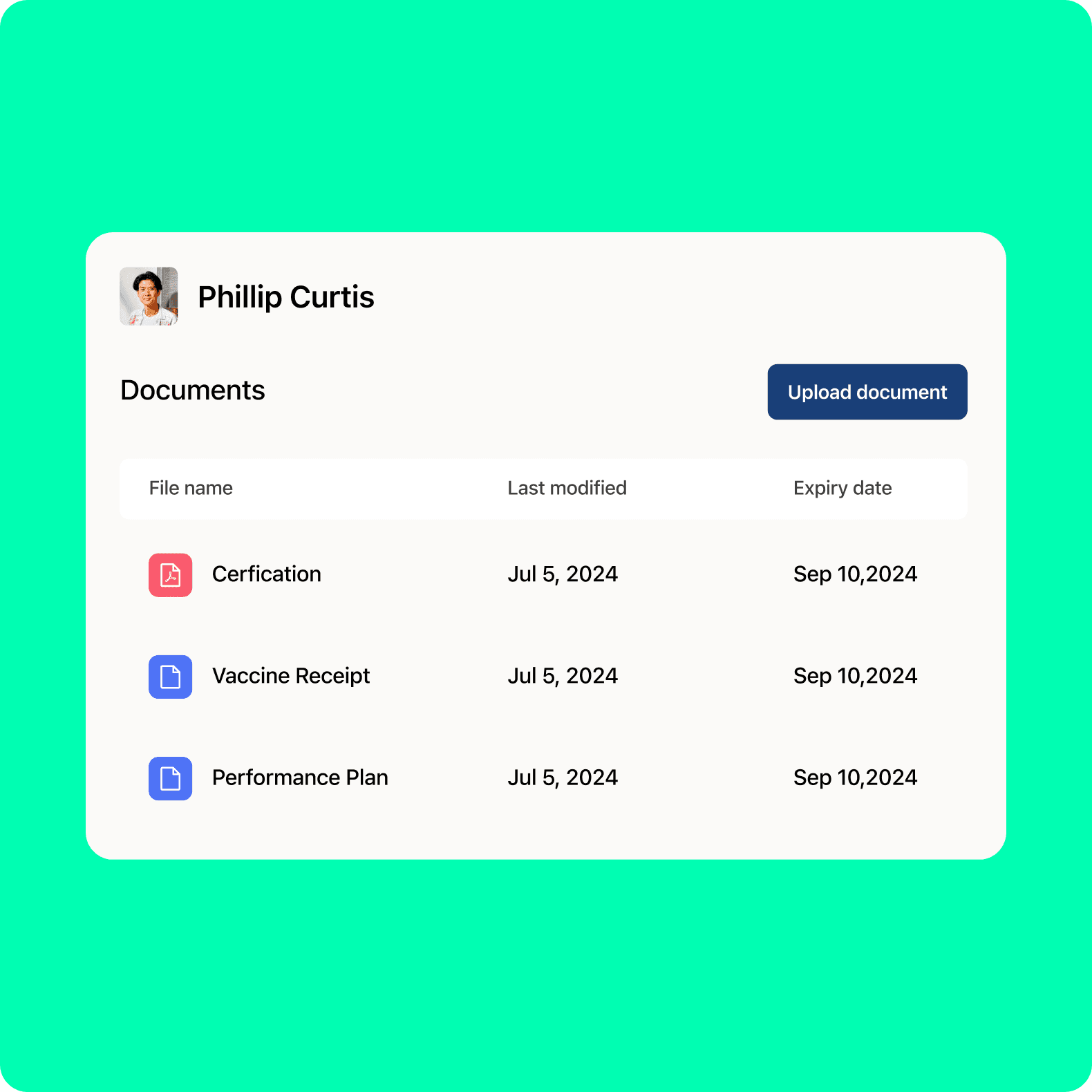 Store everything you need safely and securely, saving 12 hours per month from manually tracking employee docs.