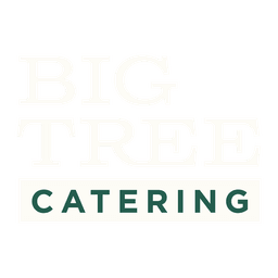 Catering service logo with green text