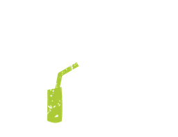 Clean Juice transparent logo, white .png