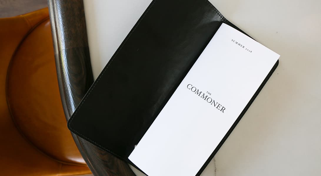 Open menu with 'The Commoner' title