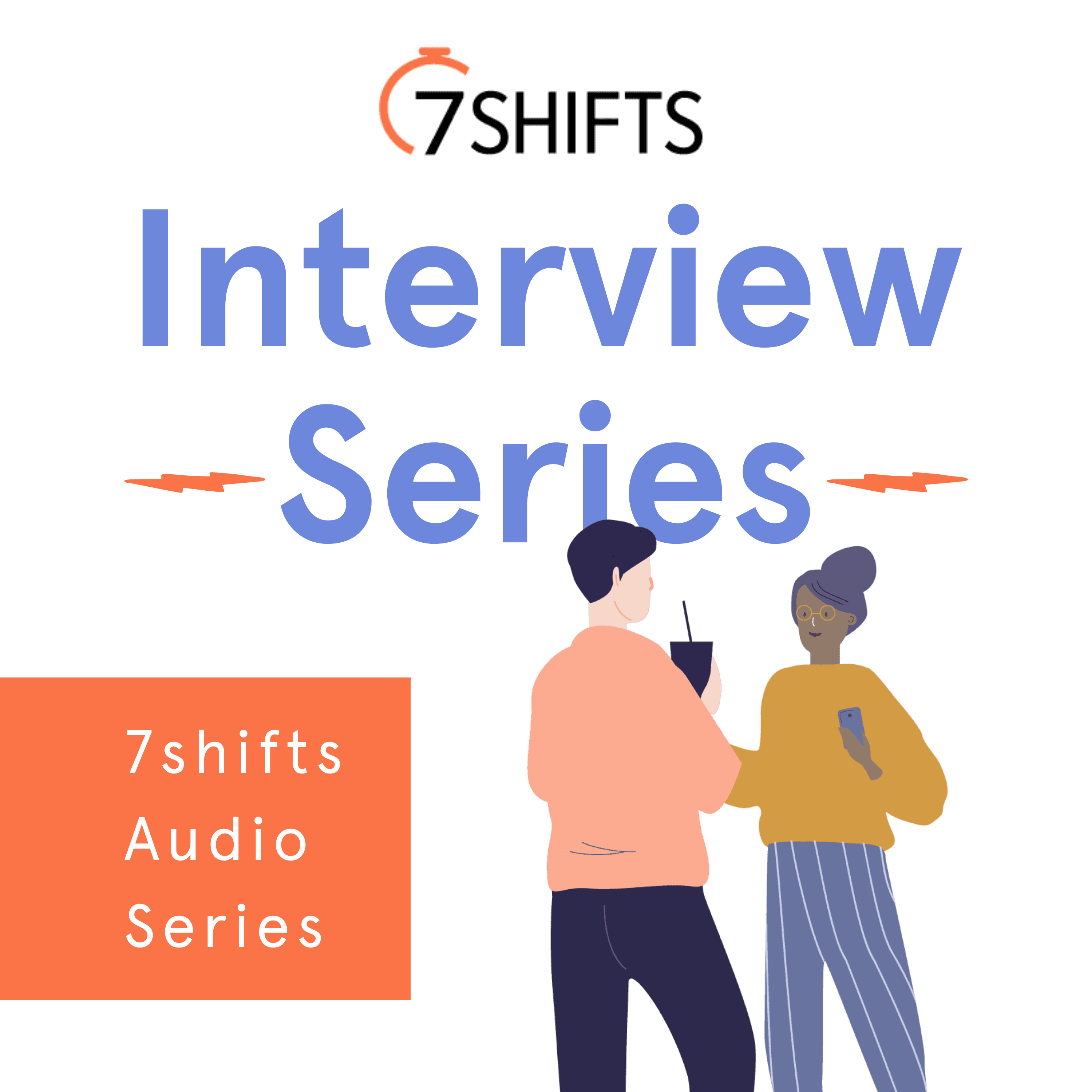 7shifts Interview Series banner with two people chatting.