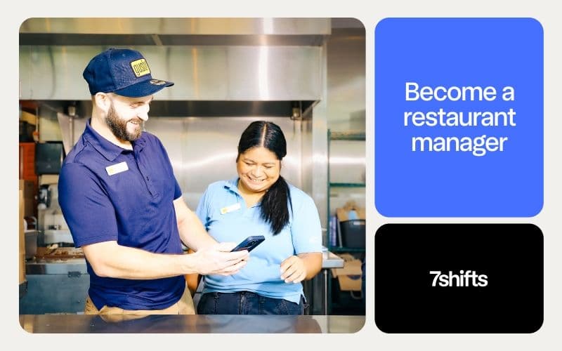 Training for restaurant management with 7shifts app.