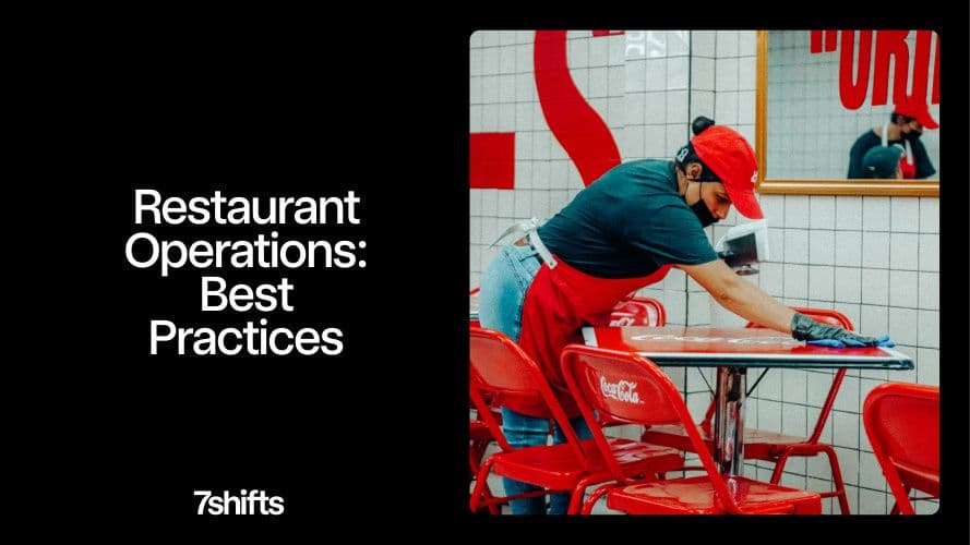 Worker cleaning a diner table.
