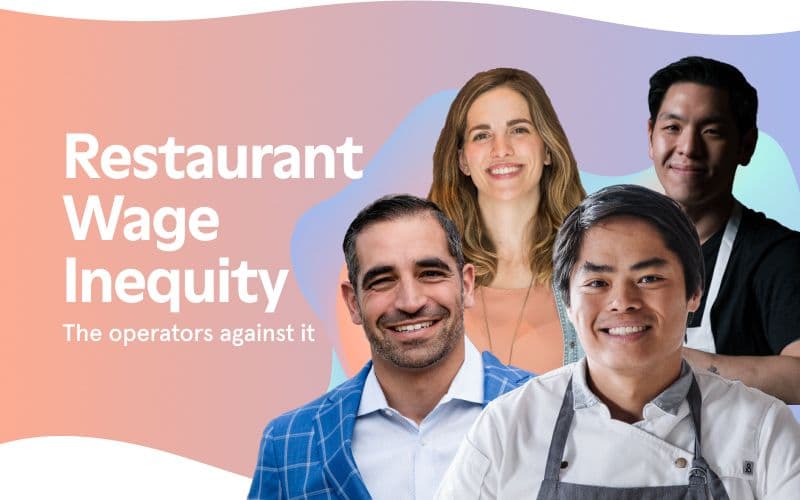 Restaurant wage inequity advocates and discussion.