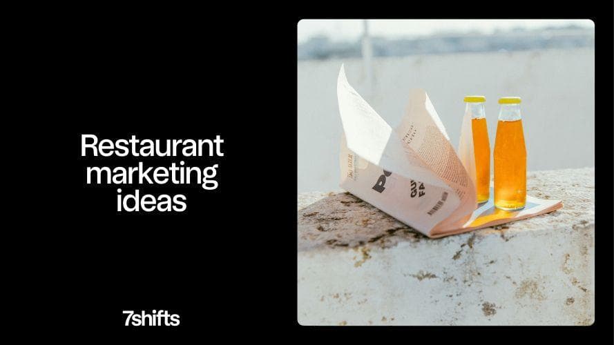 Restaurant marketing ideas with orange drinks and papers