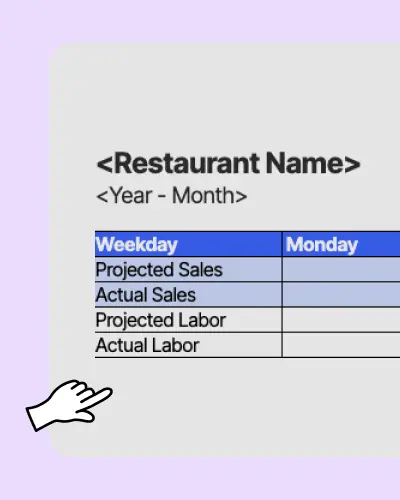 Screenshot of 7shifts' sales dashboard template