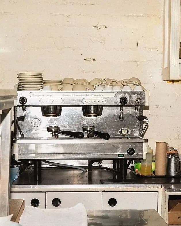 Espresso machine at La Cubana