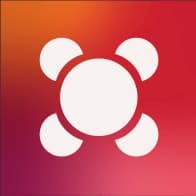 Ubuntu logo on gradient background