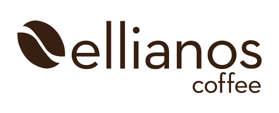 Ellianos Coffee logo with bean design.