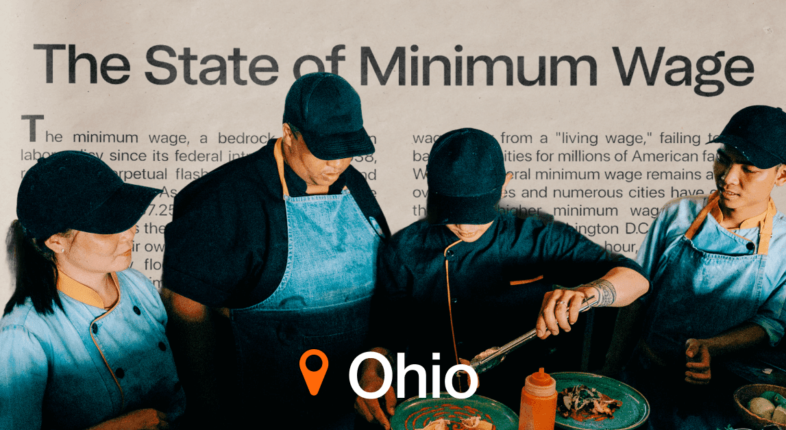 Workers in Ohio discussing minimum wage issues.