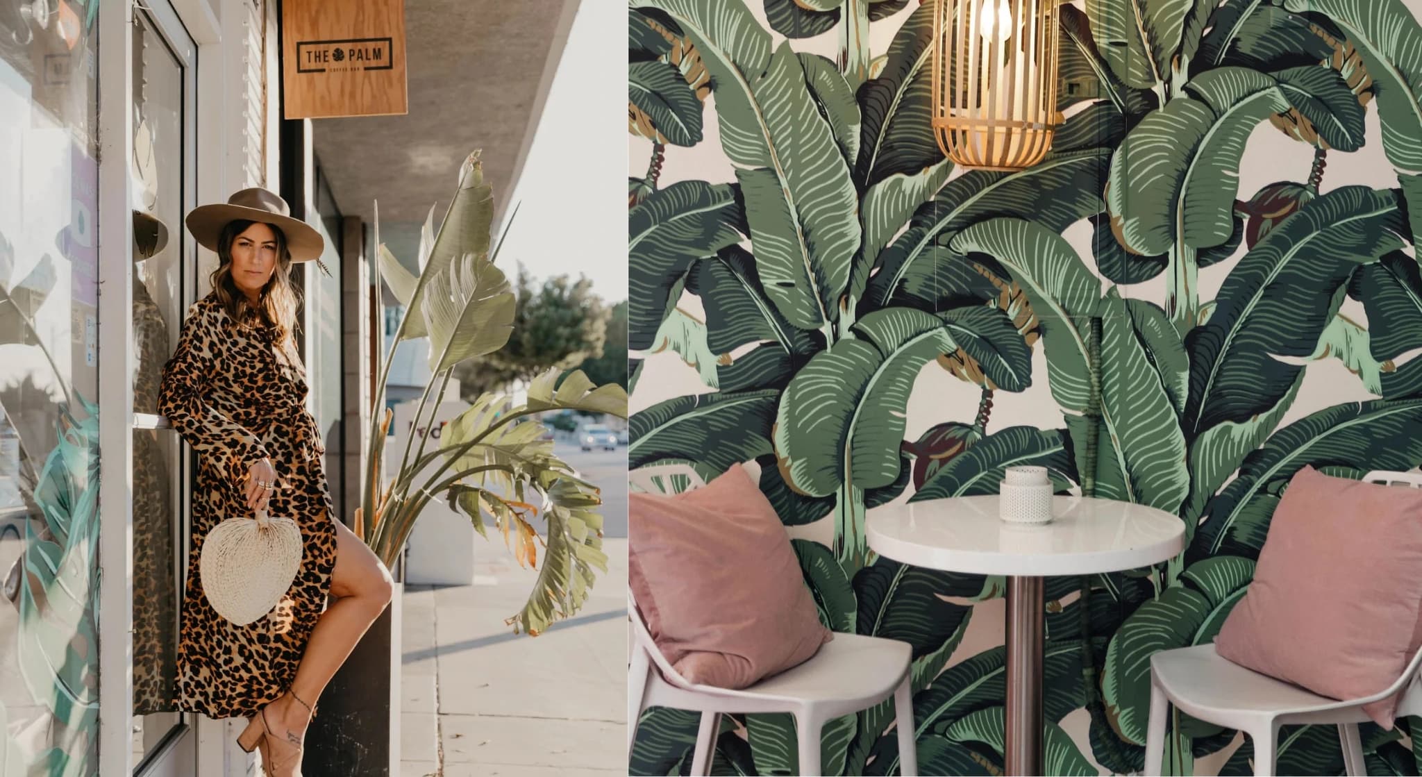 Joanna Heart, Founder of The Palm Coffee Bar and the coffee shop interior.