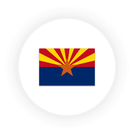 Arizona state flag illustration