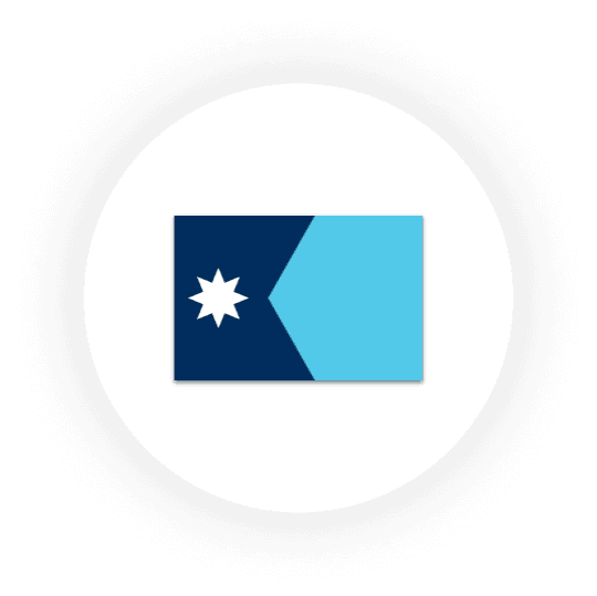 Nauru flag with circle border effect