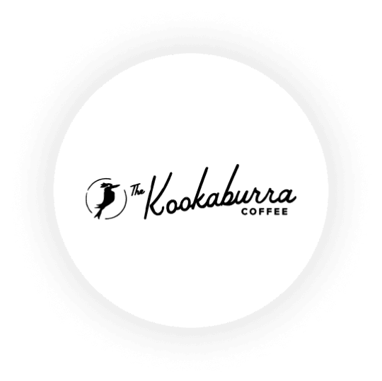 The Kookaburra Coffee logo with bird illustration.