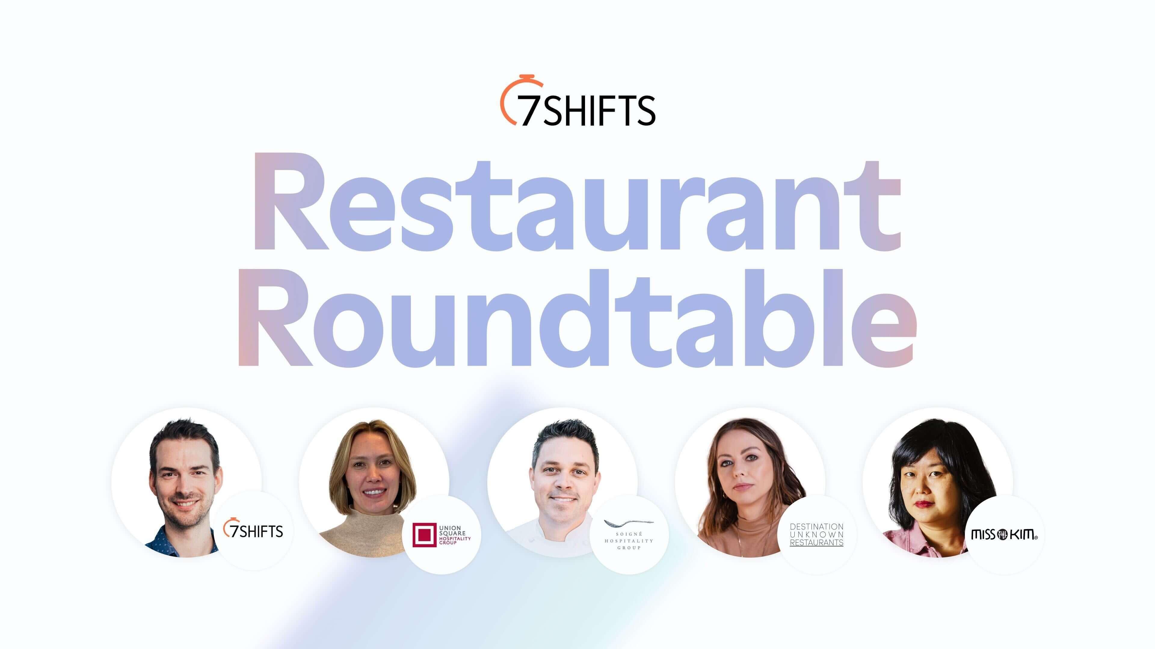 Restaurant Roundtable title with guest speaker images