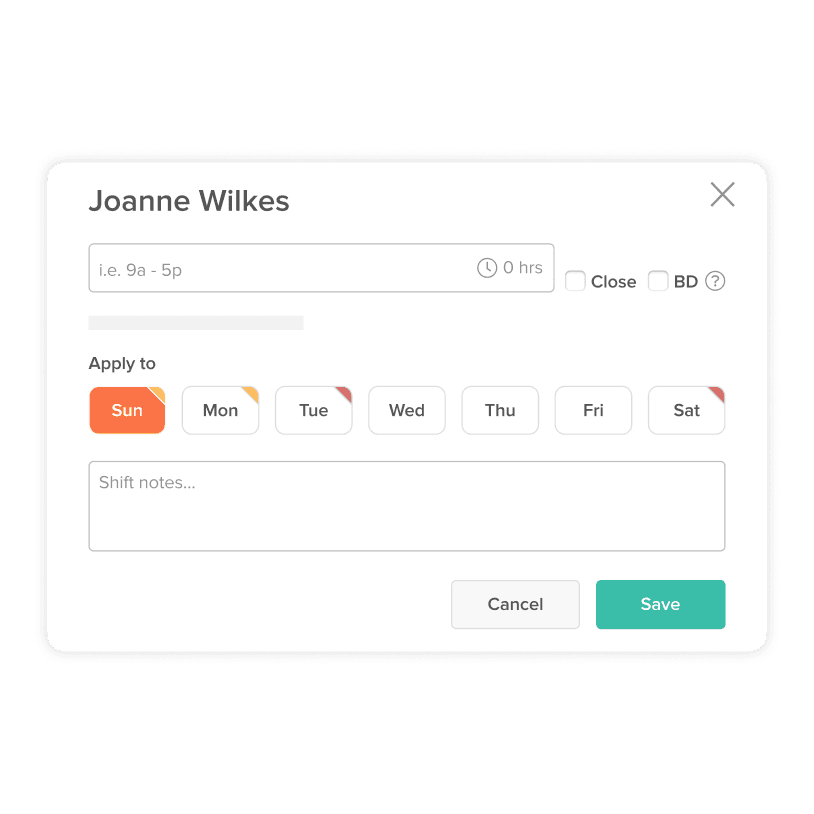 Image of 7shifts product dashboard