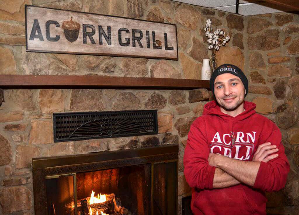 Brandon Knoepfle, owner of Acorn Grill inside restaurant